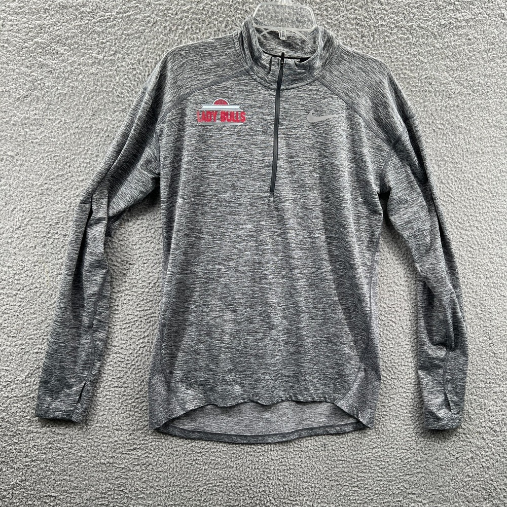 Nike Womens M Dri Fit Running Performance‎ Quarter Zip Athletic Pullover Workout